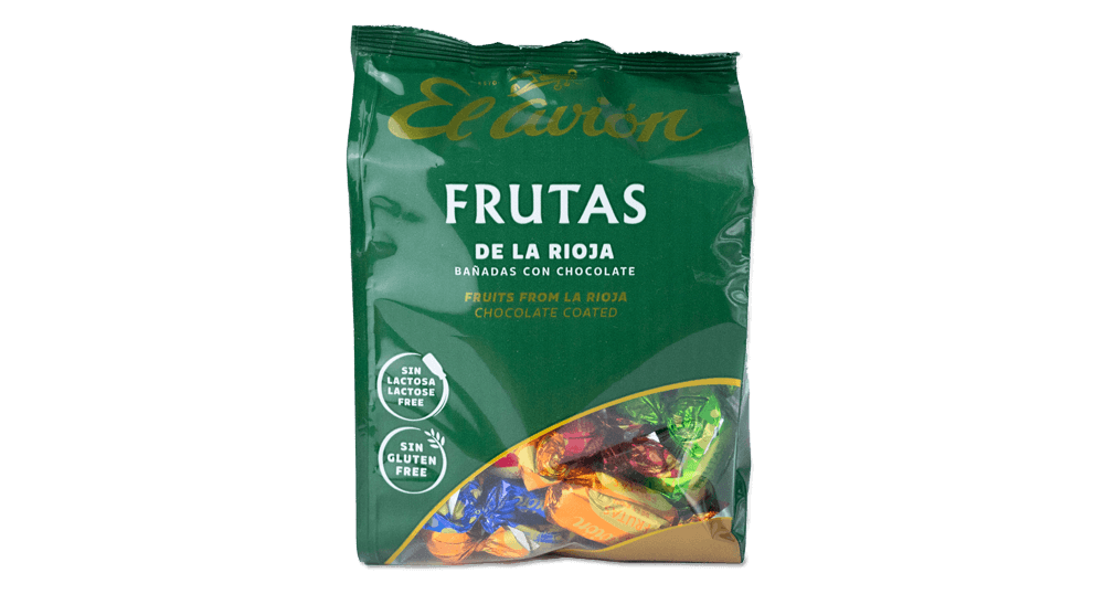 Bolsa de 200 g de Frutas de La Rioja cubiertas de chocolate